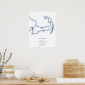 Chatham Bars Inn Hochzeit Navy Gästebuch Poster (Küche)