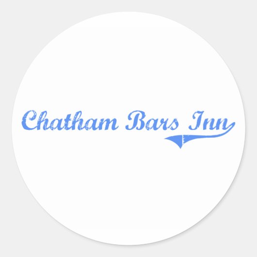 Chatham Bars Inn Massachusetts Classic Design Runder Aufkleber (Vorderseite)