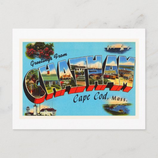 Chatham Cape Cod Massachusetts MA Travel Souvenir Postkarte (Vorderseite)