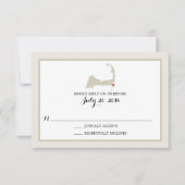 Chatham Cape Cod mit Herz | HochzeitsrSVP RSVP Karte (Vorderseite)