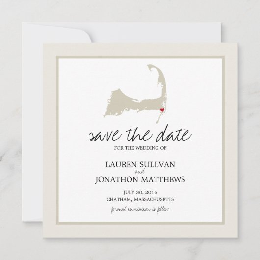 Chatham Cape Cod Wedding Save the Date (Vorderseite)
