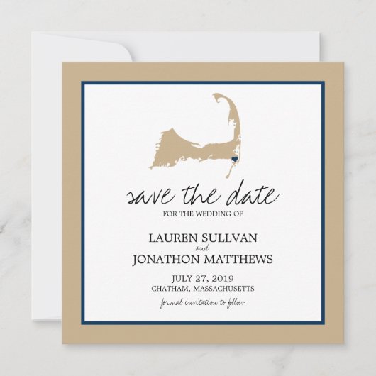 Chatham Cape Cod Wedding Save the Date (Vorderseite)