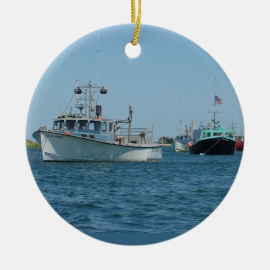 Chatham Harbour Boats Keramik Ornament (Vorne)