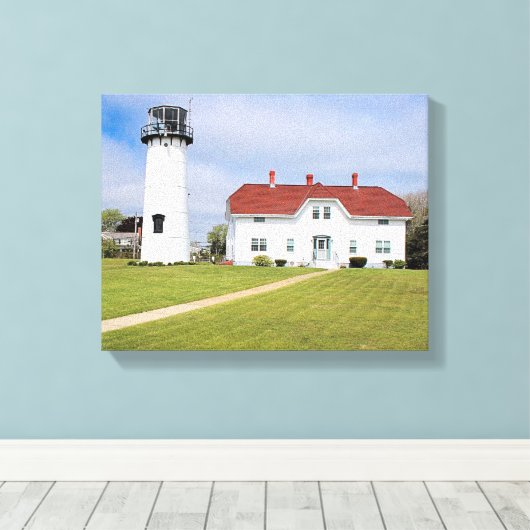Chatham Lighthouse, Cape Cod, MA Wrapped Canvas Leinwanddruck (Insitu (Holzboden))