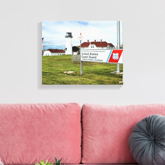 Chatham Lighthouse, Cape Cod, MA Wrapped Canvas Leinwanddruck (Insitu (Wohnzimmer))