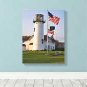 Chatham Lighthouse, Cape Cod, MA Wrapped Canvas Leinwanddruck (Insitu (Holzboden))