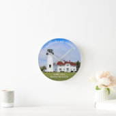 Chatham Lighthouse, Cape Cod Massachusetts Clock Runde Wanduhr (Zuhause)