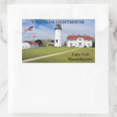 Chatham Lighthouse, Cape Cod Massachusetts Rechteckiger Aufkleber (Tasche)