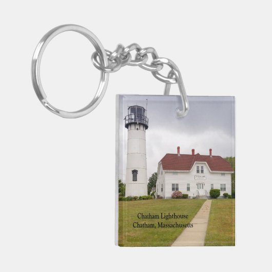Chatham Lighthouse in Chatham Massachusetts Schlüsselanhänger (Vorderseite links)