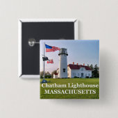 Chatham Lighthouse, Massachusetts Button (Vorne & Hinten)