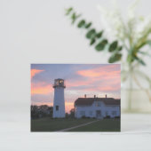 Chatham Lighthouse Sunset Postkarte (Stehend Vorderseite)