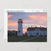 Chatham Lighthouse Sunset Postkarte (Vorne/Hinten)