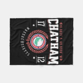 Chatham Ma Cape Cod Souvenir Beach Shark Nautical Fleecedecke (Vorderseite (Horizontal))