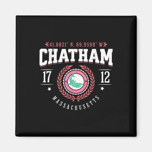 Chatham Ma Cape Cod Souvenir Beach Shark Nautical Magnet (Vorne)
