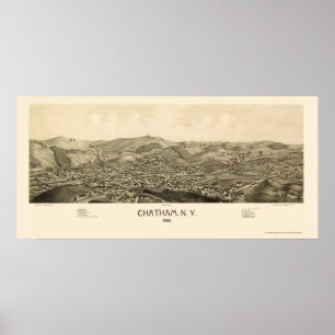 Chatham, NY panoramische Karte - 1886 Poster