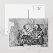Chating, Illustration Postkarte (Vorne/Hinten)