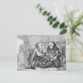 Chating, Illustration Postkarte (Stehend Vorderseite)