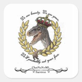 ChatNaNoML-Stickers Quadratischer Aufkleber