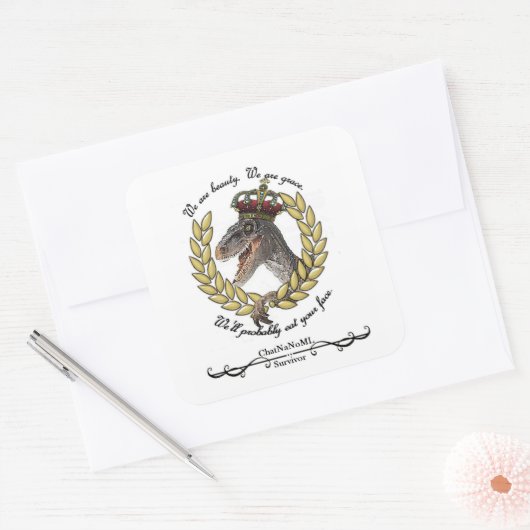 ChatNaNoML-Stickers Quadratischer Aufkleber (Umschlag)