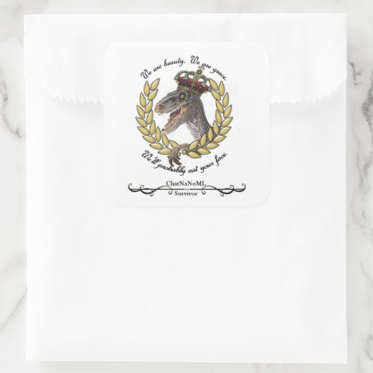 ChatNaNoML-Stickers Quadratischer Aufkleber (Tasche)