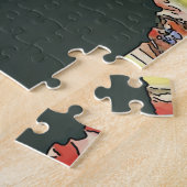 ChatNoir auf dem Boden Puzzle (Seite)