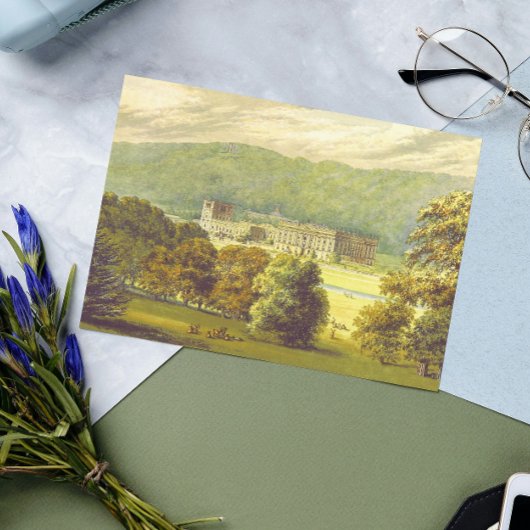 Chatsworth Derbyshire Jane Austen Darcy Pemberly Postkarte