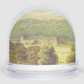 Chatsworth Derbyshire Jane Austen Darcy Pemberly Schneekugeln (Vorderseite)