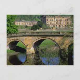 Chatsworth House, Derbyshire, Großbritannien Postkarte