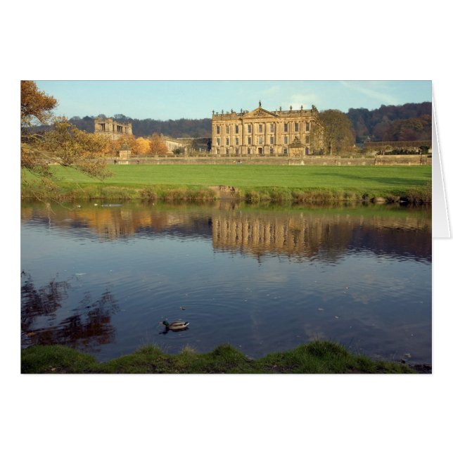Chatsworth House in Derbyshire, England (Vorderseite (Horizontal))
