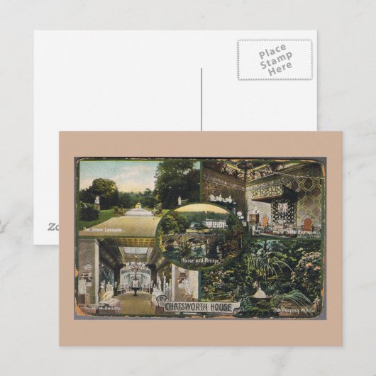 Chatsworth House Postkarte (Vorne/Hinten)