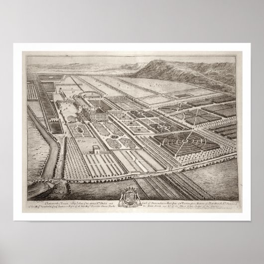 Chatsworth House, Sitz von William Cavendish (1640 Poster (Vorne)