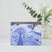 Chatsworth winter tree shadows 2013 postkarte (Stehend Vorderseite)