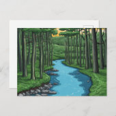 Chattahochee River Atlanta, Georgia Painting Postkarte (Vorne/Hinten)