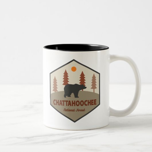 Chattahoochee National Forest Bear Zweifarbige Tasse (Rechts)