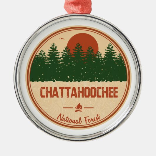 Chattahoochee-Nationalwald Ornament Aus Metall (Vorne)