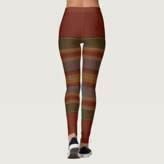 Chattan Tartan Clan Kariert Leggings (Rückseite)