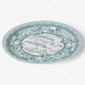 Chattanooga-China-Muster Pappteller (Schrägansicht)