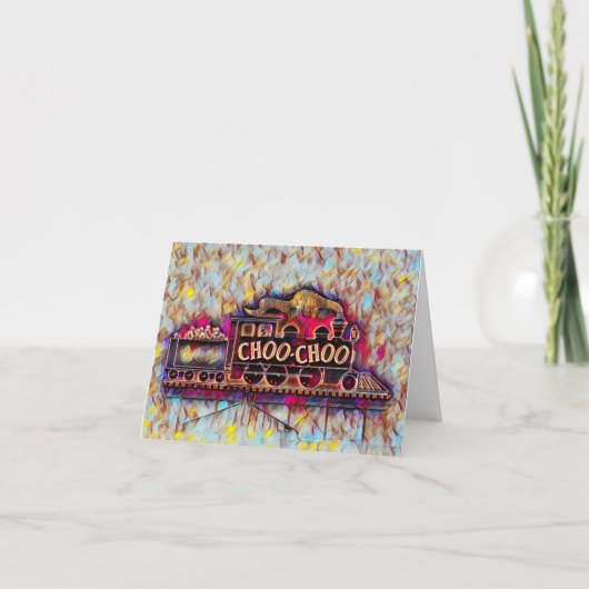 Chattanooga Choo Choo Neon Ölmalerei Karte (Vorderseite)