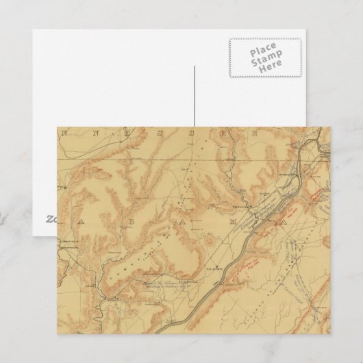 Chattanooga-Kampagne Postkarte (Vorne/Hinten)