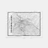 Chattanooga Karte Fleecedecke (Vorderseite (Horizontal))