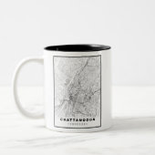 Chattanooga Karte Zweifarbige Tasse (Links)