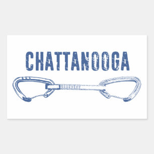 Chattanooga Klettern Schnellziehen Rechteckiger Aufkleber