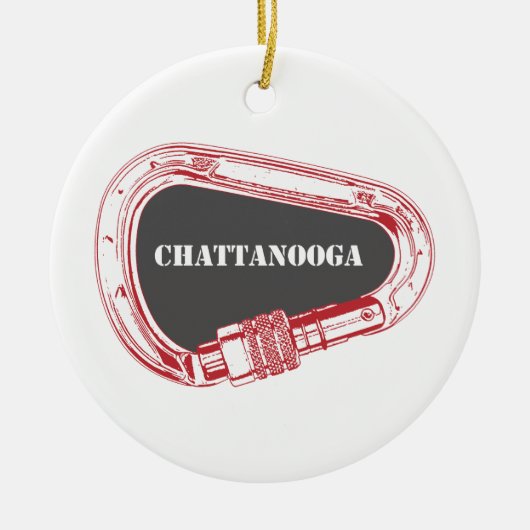 Chattanooga Klettersteig Carabiner Keramik Ornament (Vorne)