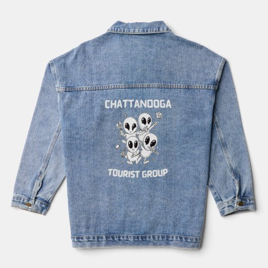 Chattanooga Native Pride Alien Funny Staat Tourist Jeansjacke (Rückseite)