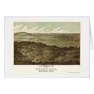 Chattanooga, panoramische Karte TN - 1887