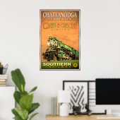 Chattanooga QUEEN & CRESCENT Limited Railway Poster (Heimbüro)
