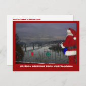 Chattanooga Santa Feiertagspostkarte (Vorne/Hinten)