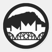 Chattanooga Schwarz-Weiß-Umschlag Aufkleber (Vorderseite)