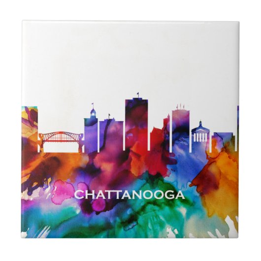 Chattanooga Skyline Fliese (Vorderseite)