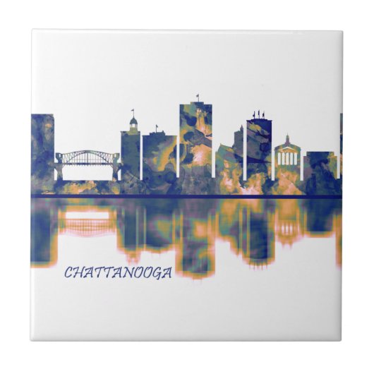 Chattanooga Skyline Fliese (Vorderseite)